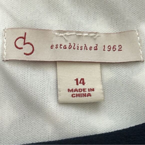 NWT Dress Barn Navy White Dot Dress Button Accent Short Sleeve Lined Size 14 - Picture 8 of 11